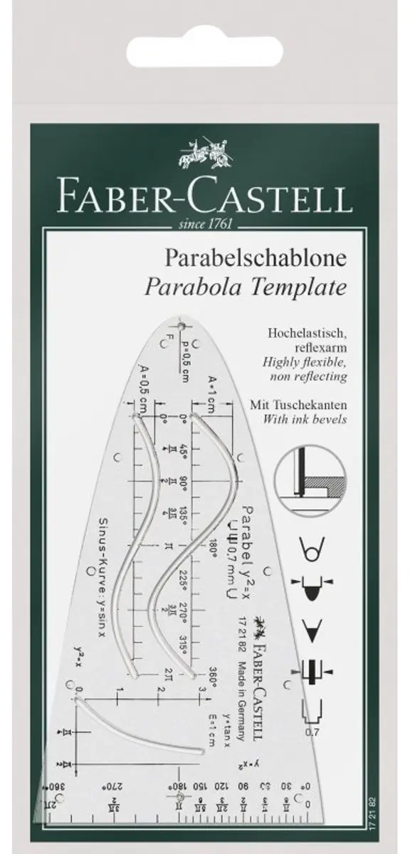 Faber-Castell Parabool Sjabloon 124x70mm