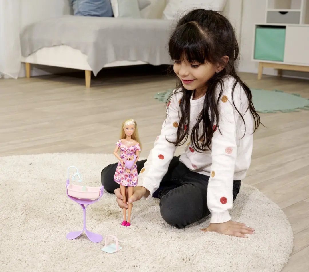 Simba Steffi Love Hallo Baby Pop - Roze/Paars - afbeelding 5 van 6