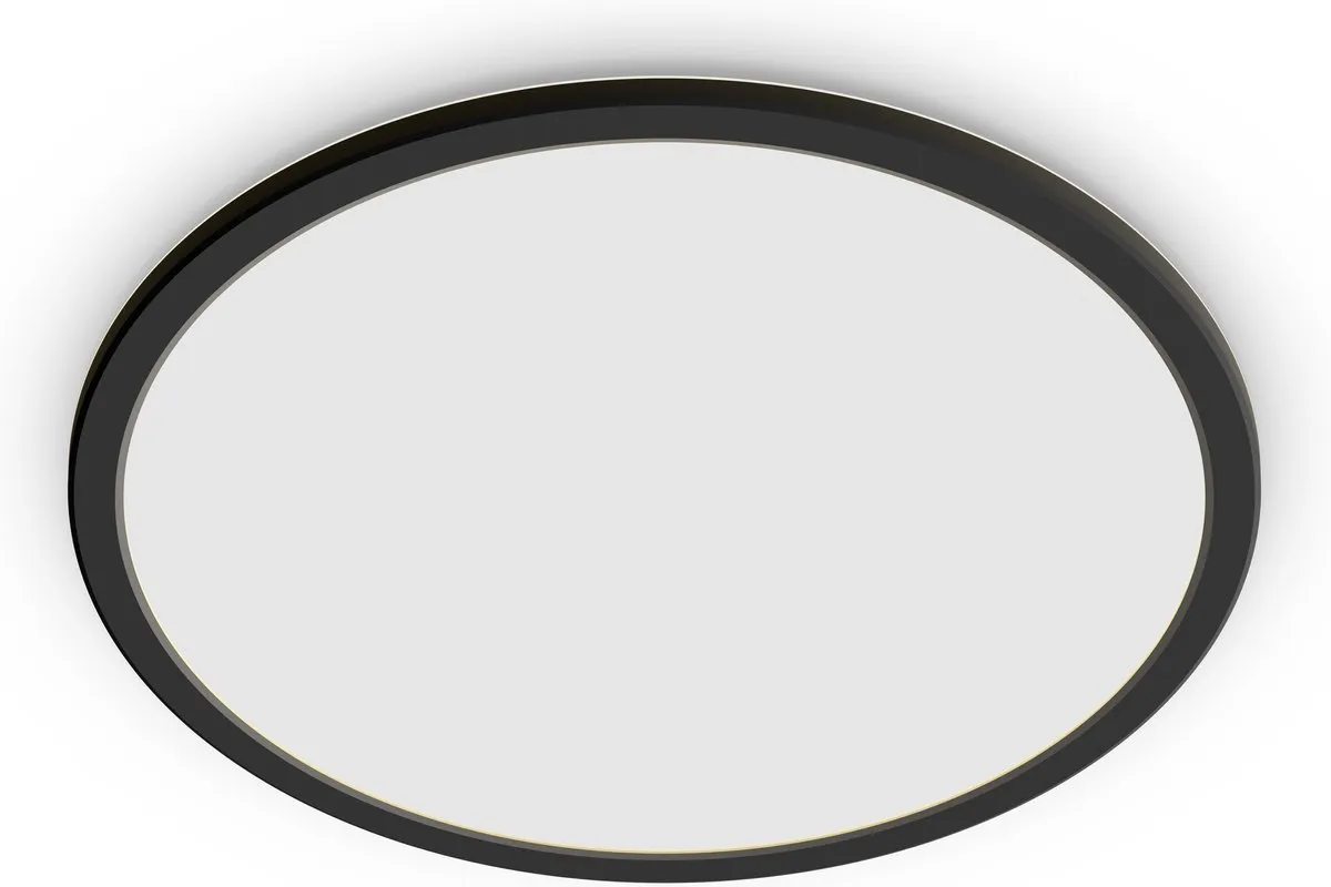 Philips SuperSlim Badkamer Plafondlamp 18W - Zwart Ø30cm
