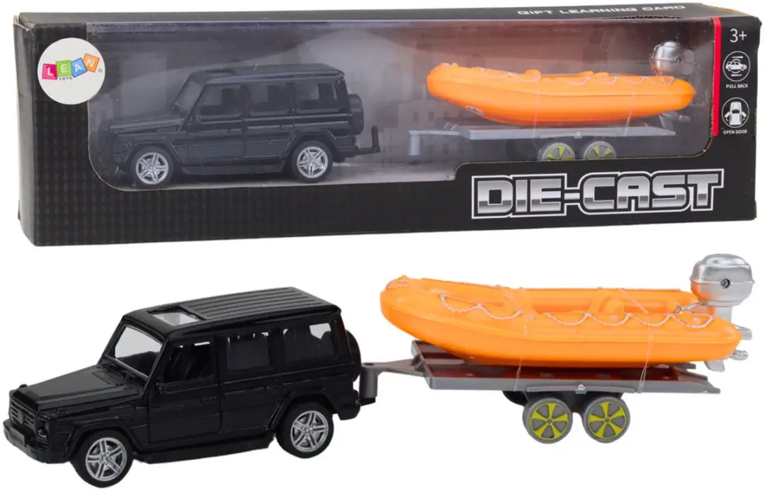 Lean Toys Terreinwagen met aanhangwagen