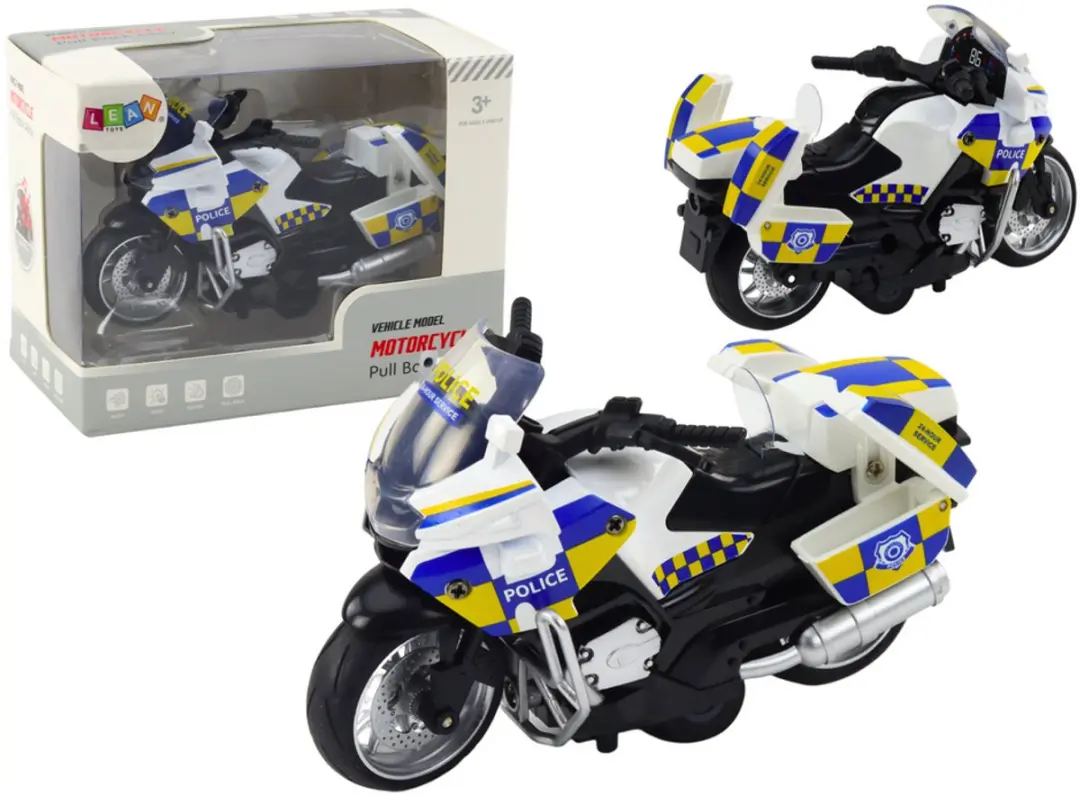 Lean Toys Politiemotorfiets UNI