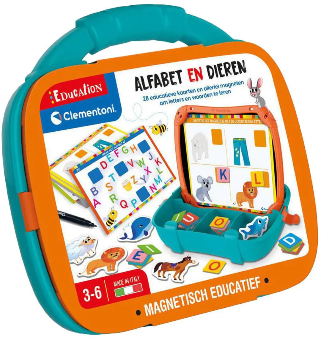 Clementoni Education Magentische Koffer Alfabet en Dieren.