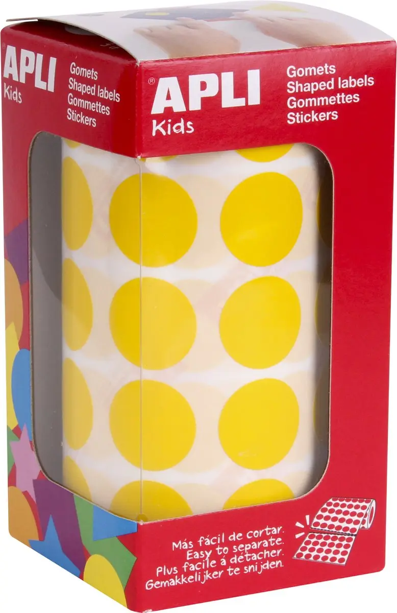 Apli Kids Rond Geel Stickers 20mm