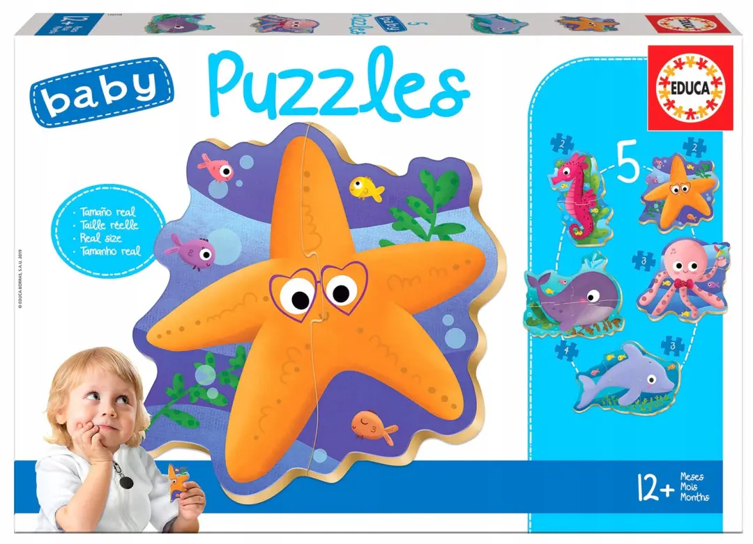 Educa Baby Puzzel Zeedieren 2-4 Stukjes