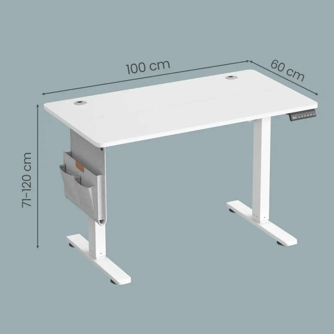Songmics Gloria Bureau - 100x60cm - Mat Wit - afbeelding 2 van 6