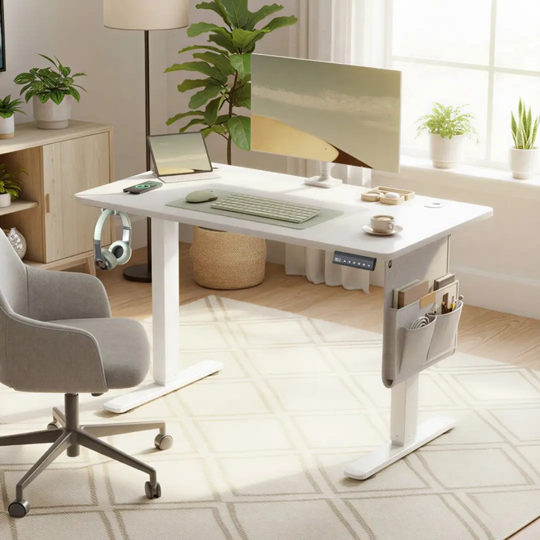 Songmics Gloria Bureau - 100x60cm - Mat Wit - afbeelding 4 van 6