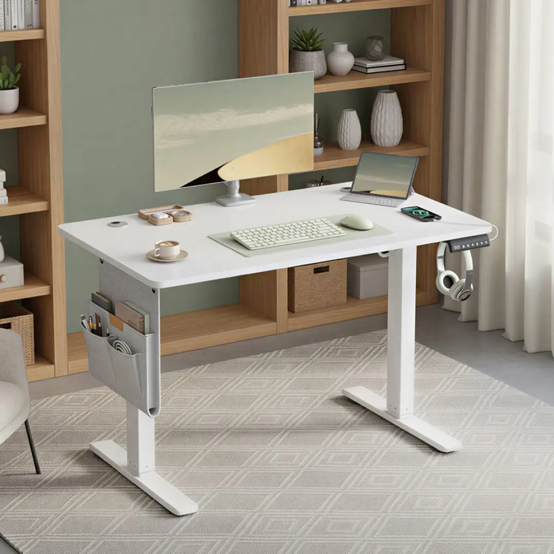 Songmics Gloria Bureau - 100x60cm - Mat Wit - afbeelding 3 van 6