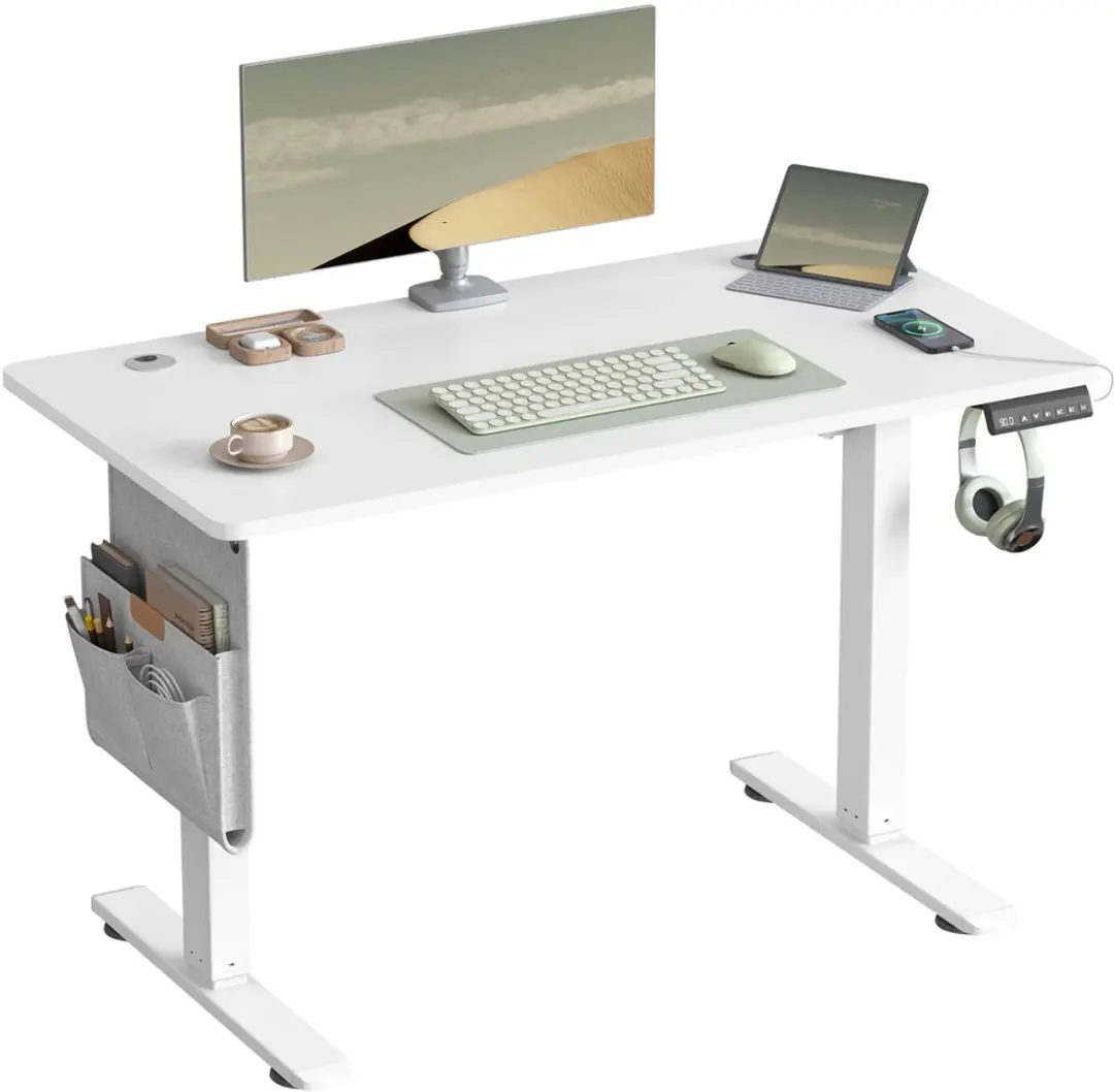 Songmics Gloria Bureau - 100x60cm - Mat Wit - afbeelding 5 van 6