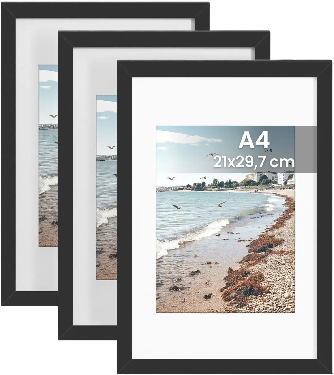 Compacte PVC fotolijsten met haakjes zonder boren