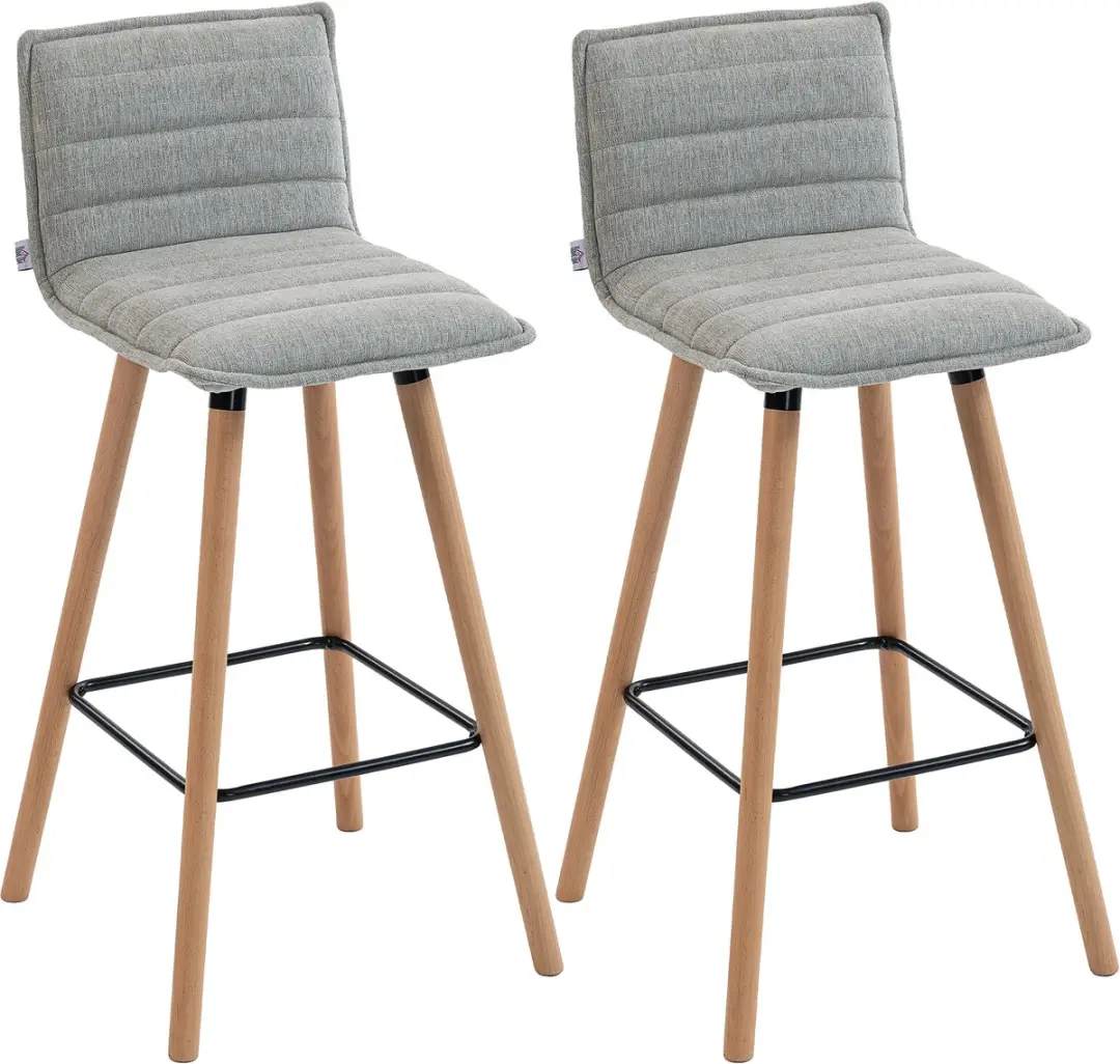 HOMCOM-Barkruk-Polyester-48x48x99,5cm-Grijs