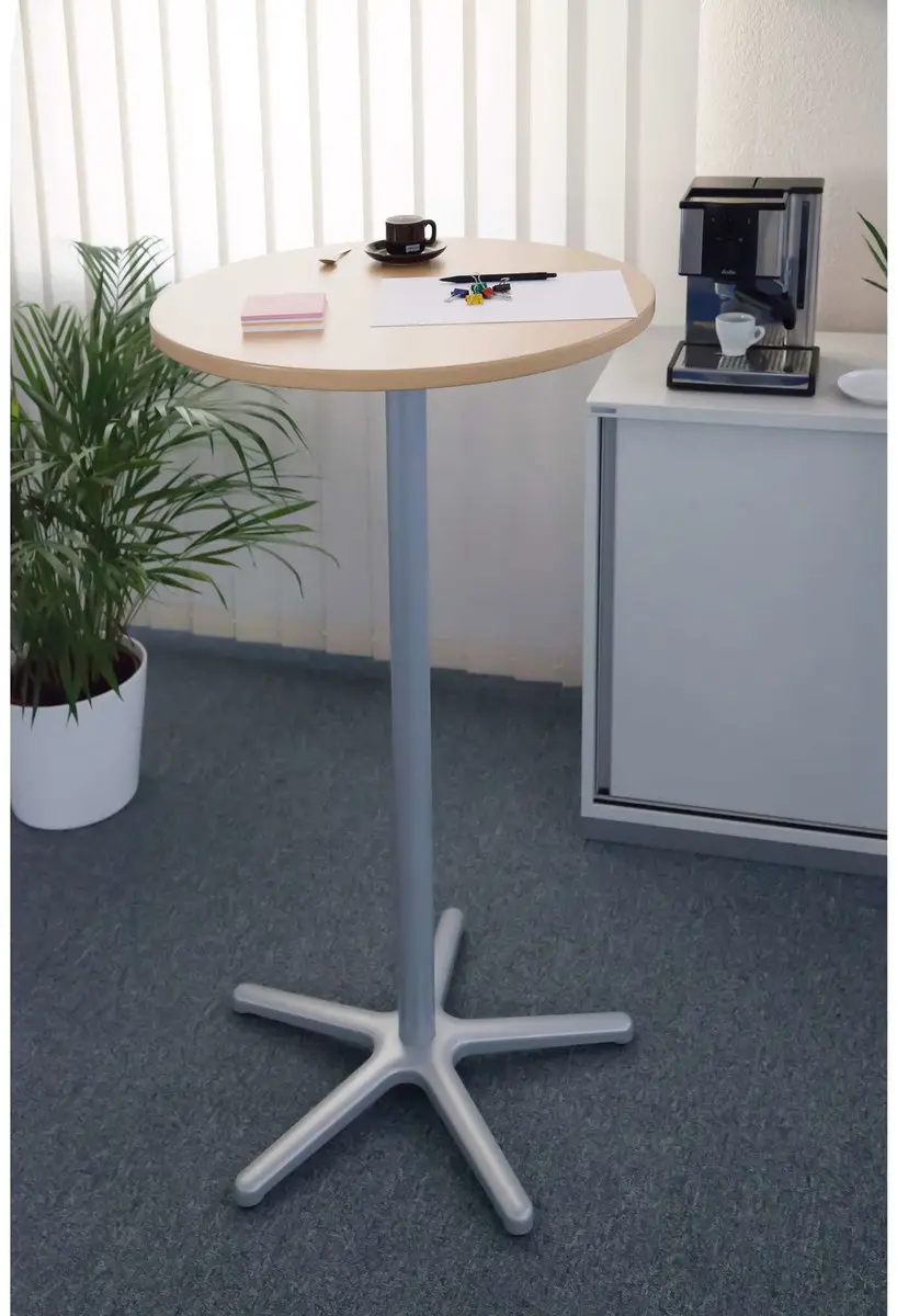 MAUL Statafel Rond Stervoet Beuken Look - Ø60cm - Metaal - afbeelding 4 van 4