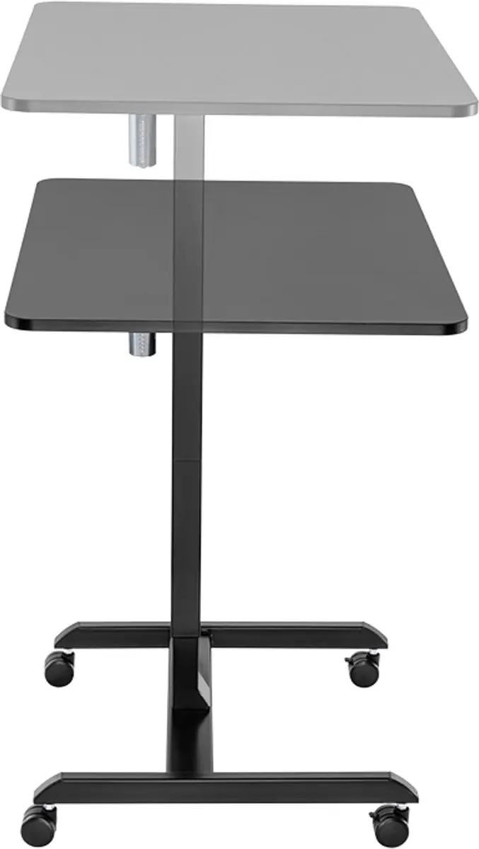 LogiLink zit-/sta-werkstation, elektrisch verstelbaar, zwart, 80×60 cm