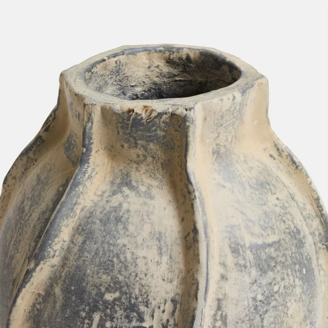 Loberon Valorcina Decoratieve Vaas - 16cm Antiekgrijs - afbeelding 2 van 6