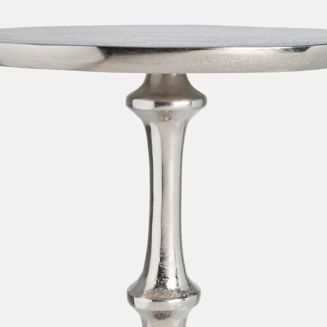 Loberon Essonce Bijzettafeltje Ø23cm - Zilverkleurig - afbeelding 4 van 4