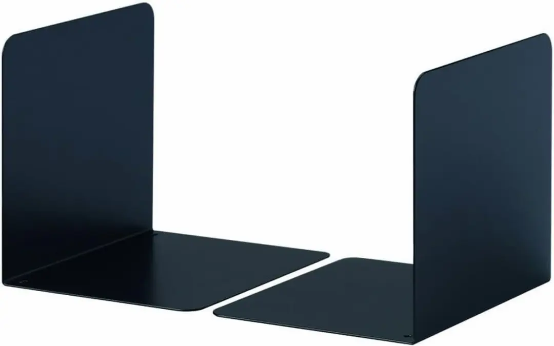 Boekensteun metaal S, set met 2 stuks, zwart
