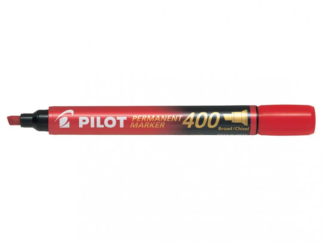 Pilot 400 permanente marker Gevormde punt Rood