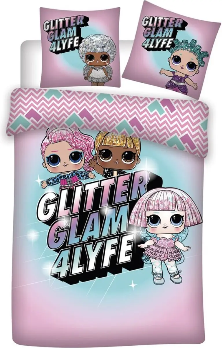 LOL Surprise! Dekbedovertrek Glitter Glam 4Life
