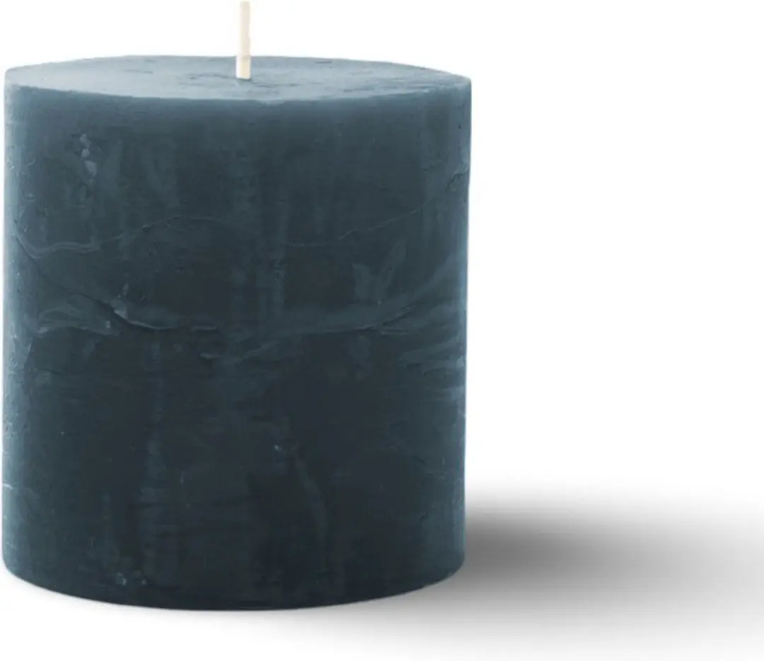 Spaas Kaars Rustiek 70/70mm Donkerblauw - afbeelding 2 van 2