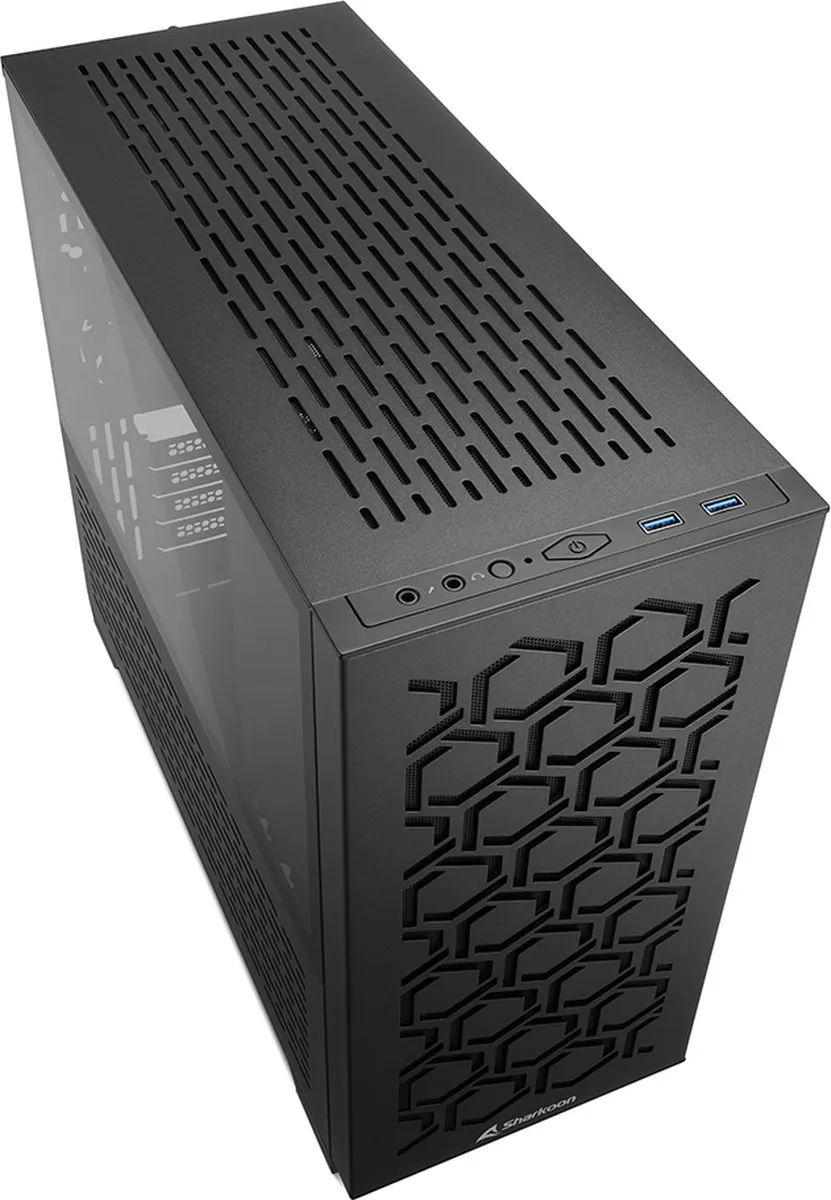 Sharkoon 4044951035076 ATX Box - 4 Ventilatoren - Zwart