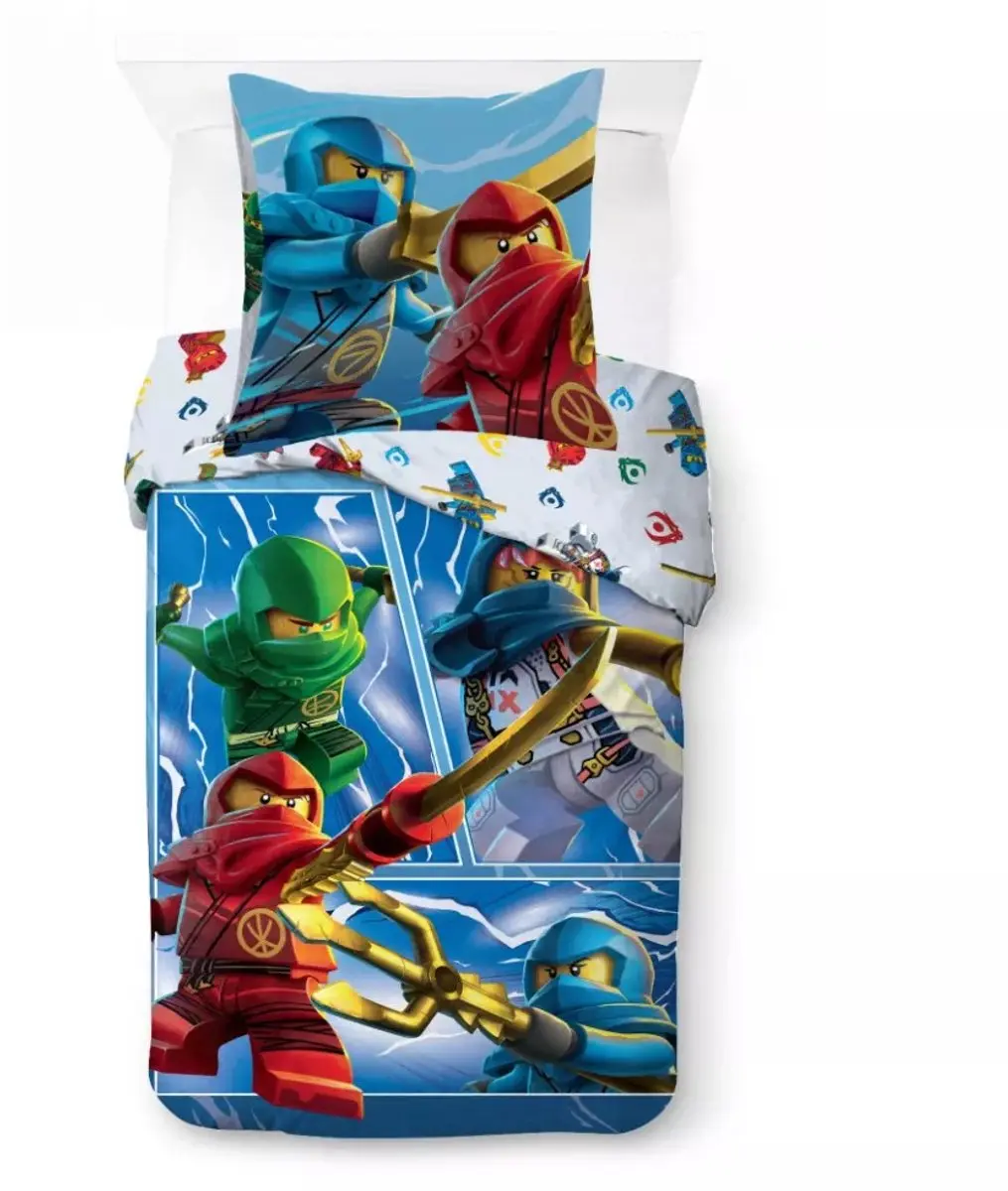 Lego dekbedovertrek Ninjago Warriors 140 x 200 cm