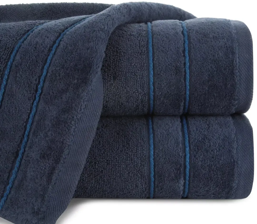 Sibel Handdoek 50x90cm Navy Blauw met Borduursel 500 g/m² Katoen