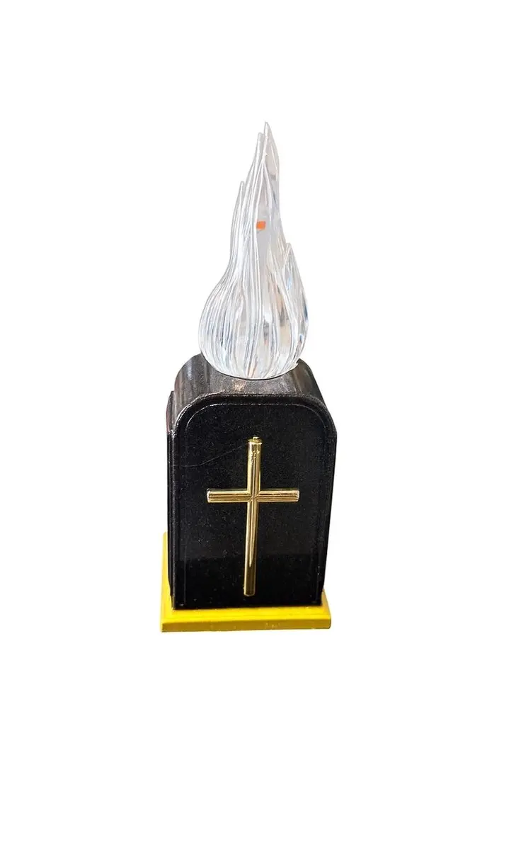 Cortina Levende Vlam Kaarsinzet Kruis Goud 16 cm