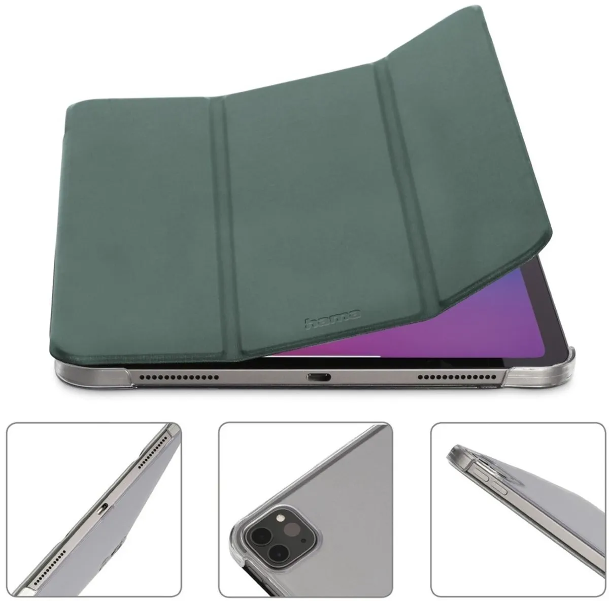 Hama Fold Clear Tablethoesje - 11" iPad Pro - Transparant Groen