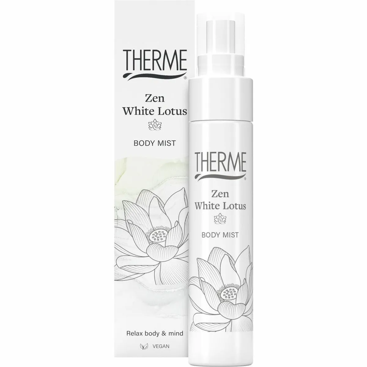 5 x Therme - Zen White Lotus - Lichaamsmist - Verfrissend - Verzorgend - 60ml - Grootverpakking - Witte Lotus - Zen - Rust - Balans - Geur