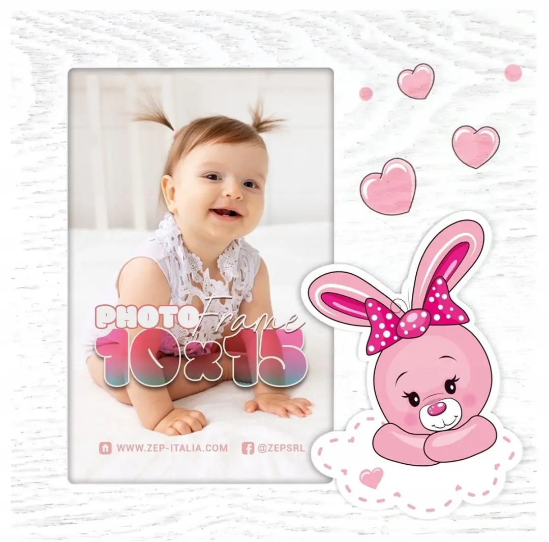 Decoratieve Fotolijst 10x15 cm met 3D Konijntje