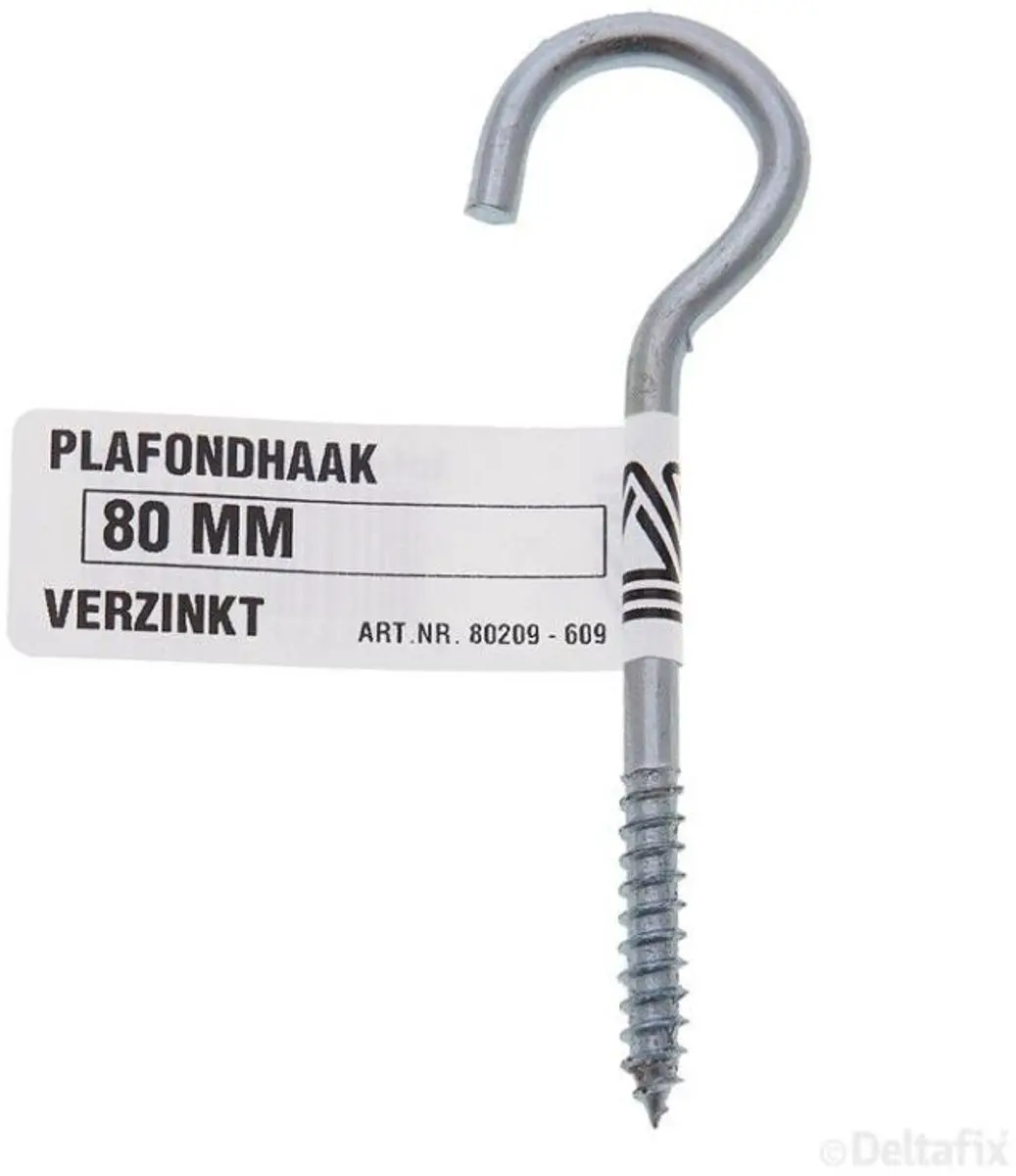Deltafix plafondhaak kleine haak verzinkt 80 mm 1 st.