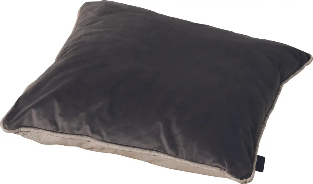 Madison sierkussen 45 x 45 Velvet grey piping Panama linnen
