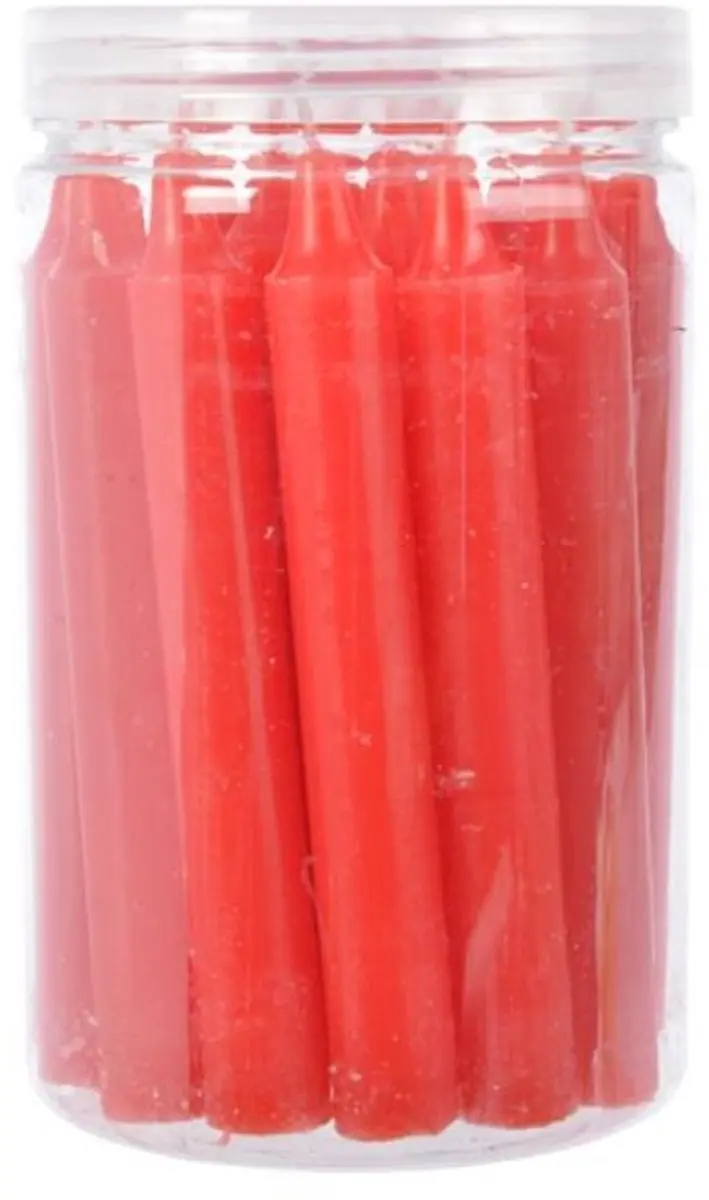 Kerstboomkaarsjes rood 1,3x10.5 cm