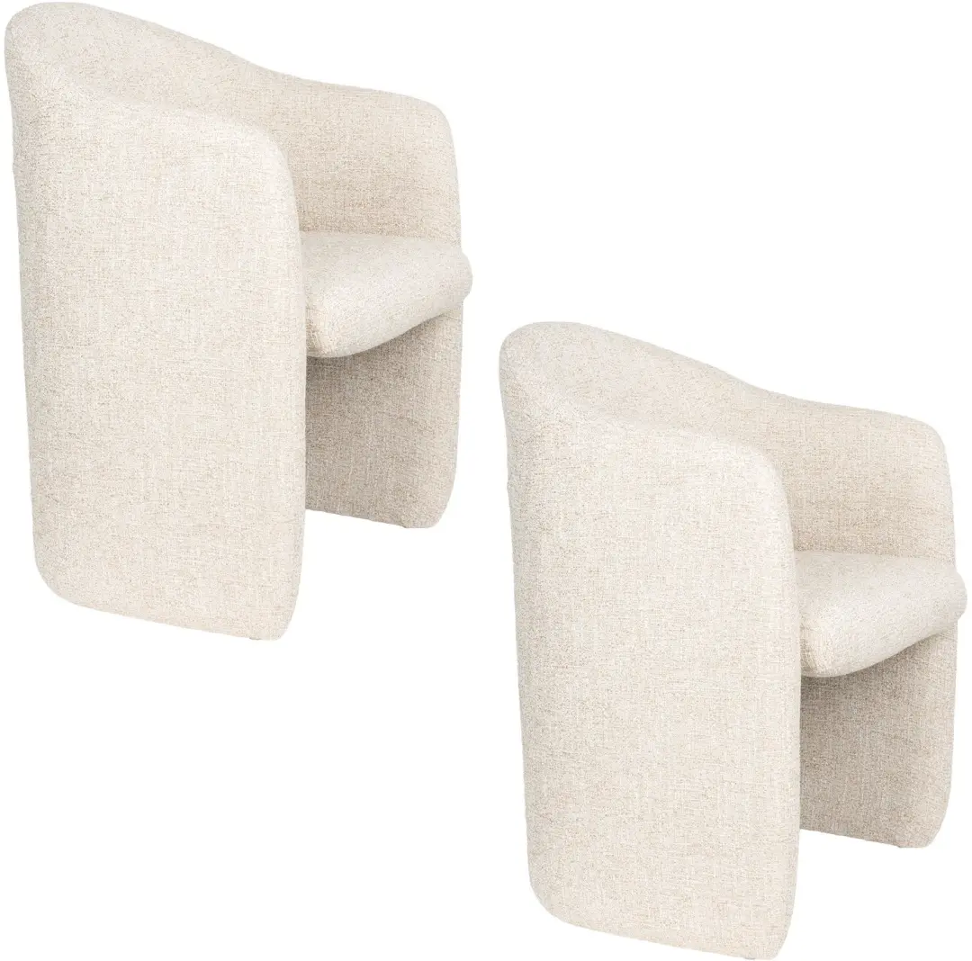 Zuiver Contour Eetkamerstoelen Armleuning Beige