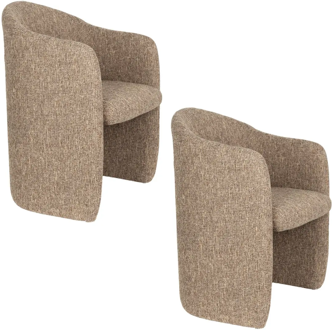 Zuiver Contour Eetkamerstoelen Armleuning Lichtbruin