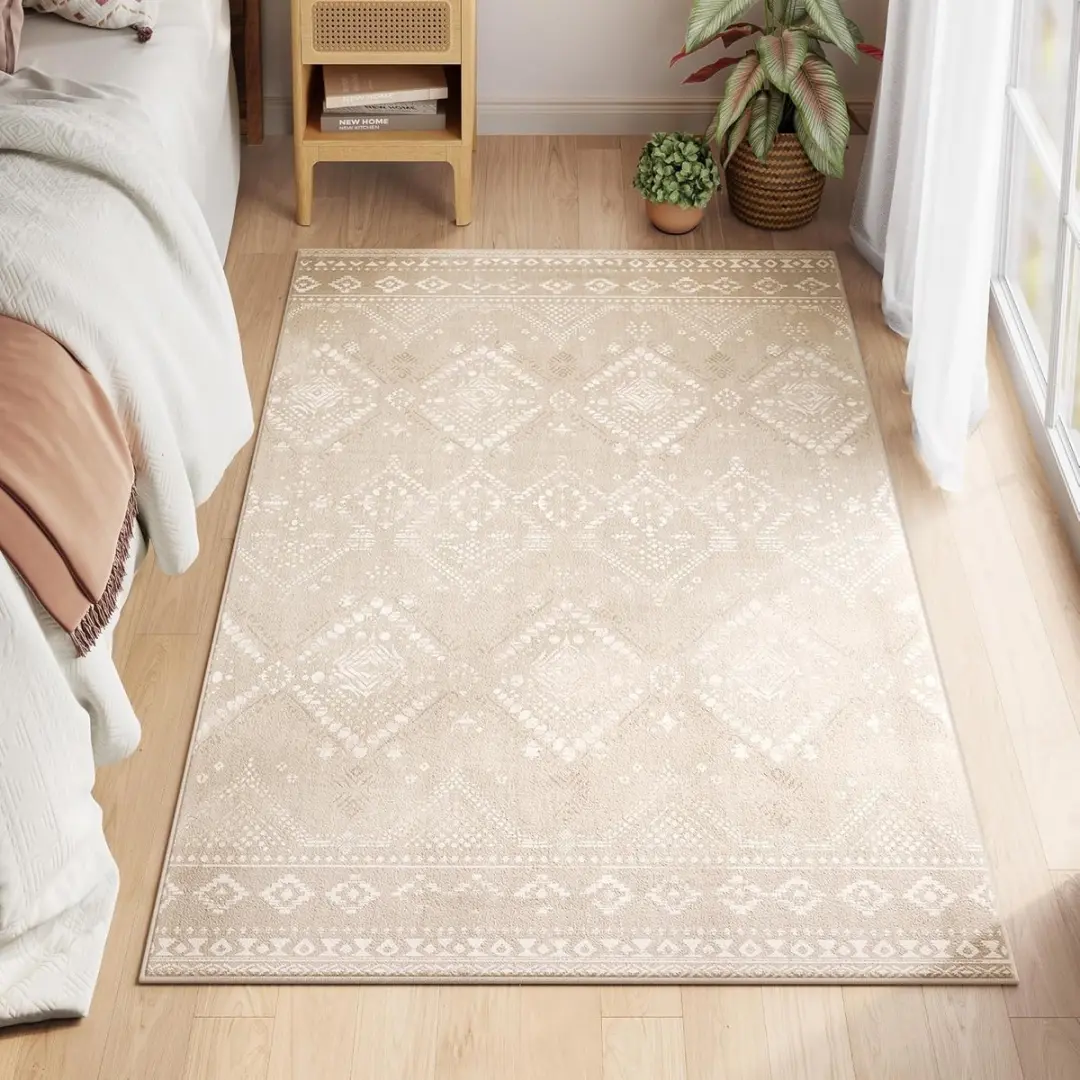 Songmics Boho-vloerkleed 120x170cm - Beige - afbeelding 2 van 6