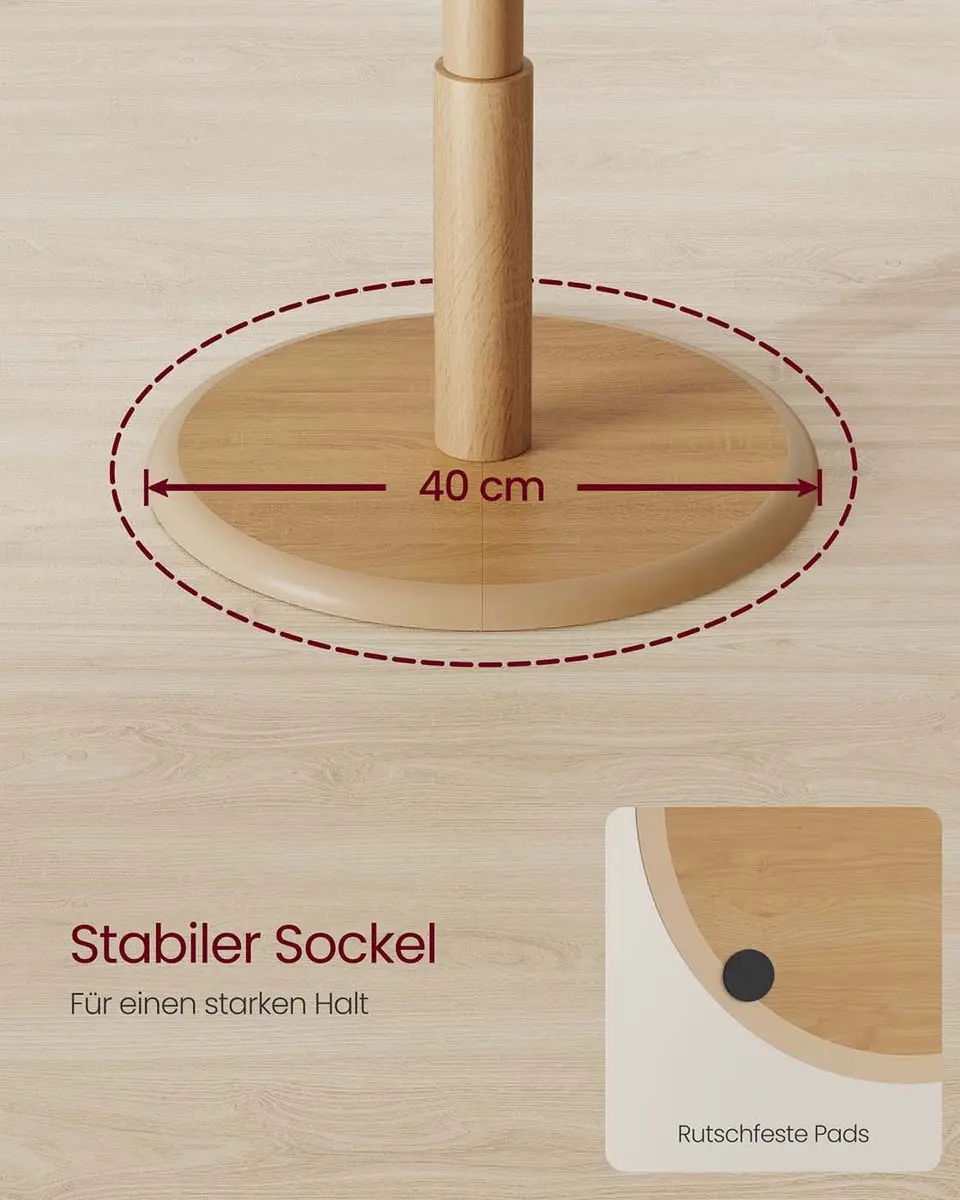 Songmics Kapstokboom RCR009YK01 - 8 Haken - Naturel - afbeelding 5 van 6
