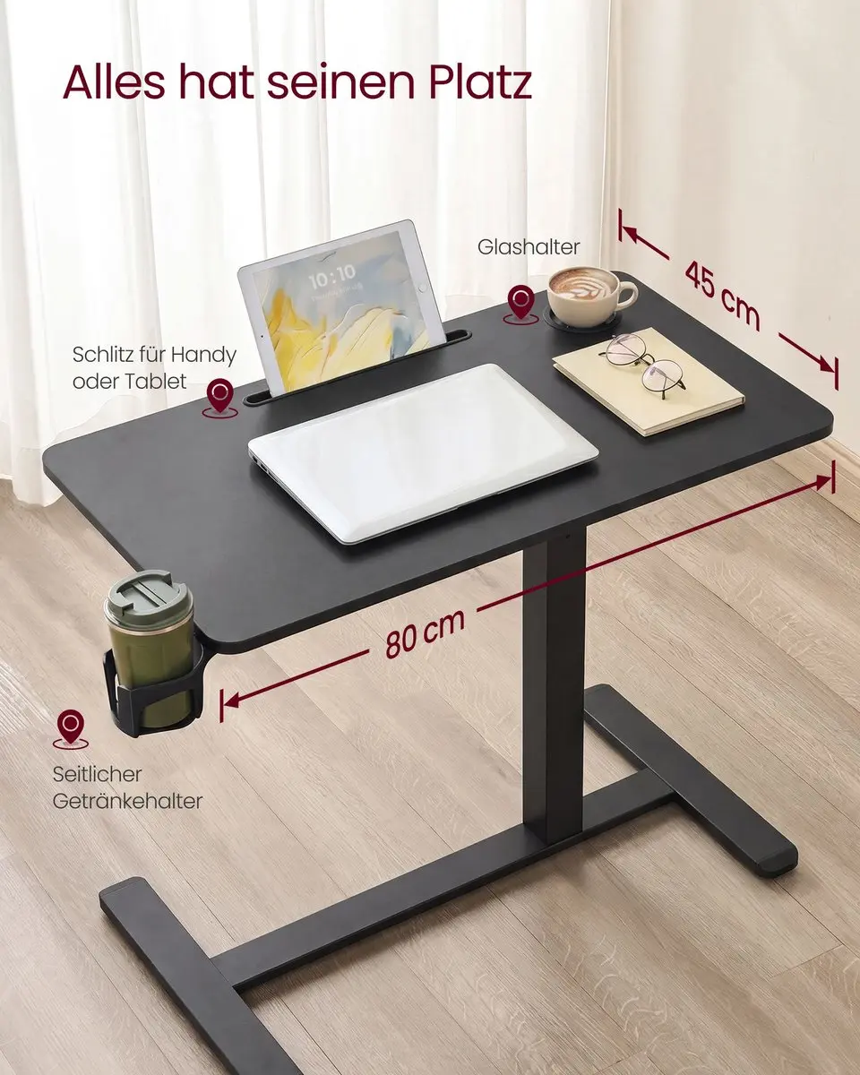 Songmics Mobiele Bijzettafel LSD661BZ01 - Zwart - afbeelding 5 van 6