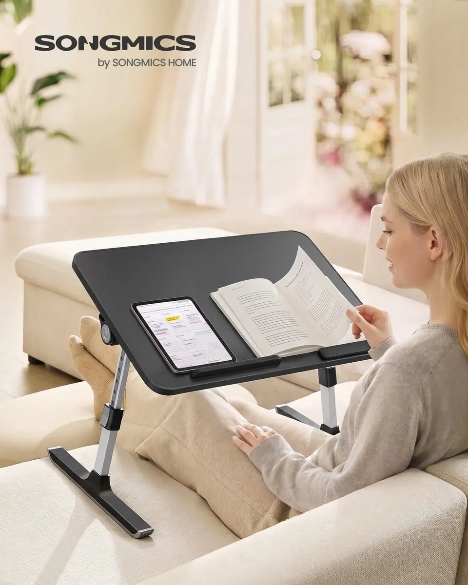 Songmics Laptoptafel LLD117B101 - 52x30x23cm - Zwart - afbeelding 2 van 6