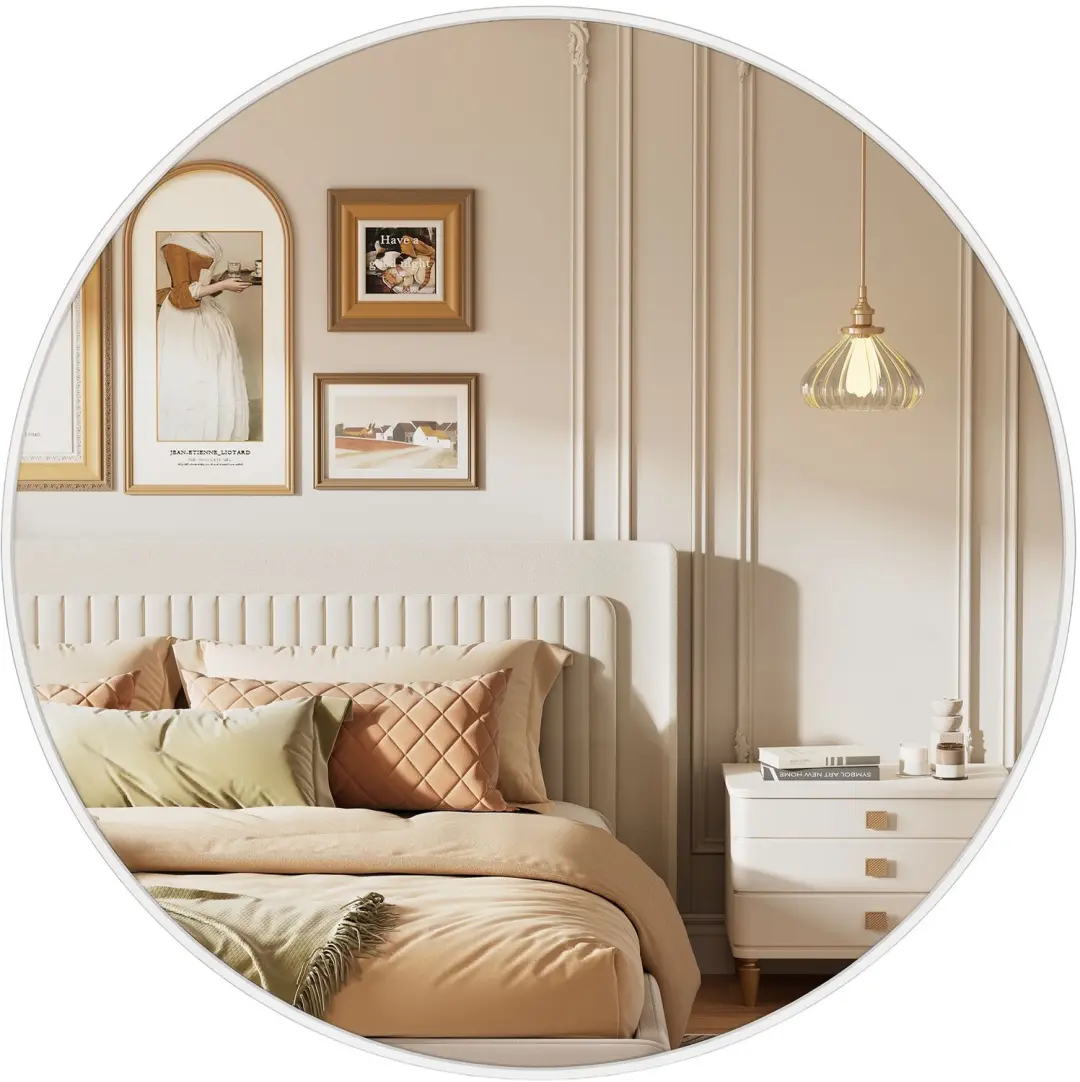Songmics LWM102WC01 Ronde Wandspiegel 61cm