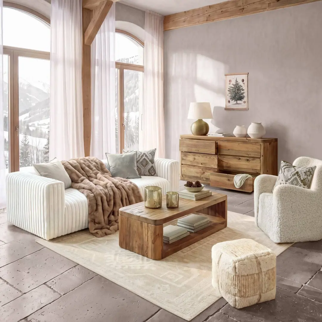 Loberon Roucemont Bank - 4 Zitplekken Crème - afbeelding 6 van 6
