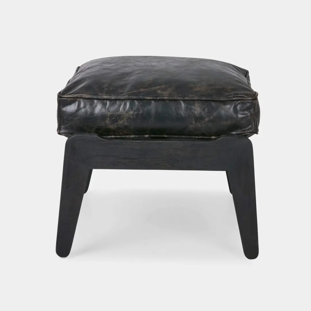 Loberon Cliftone Hocker - Antraciet - afbeelding 6 van 6