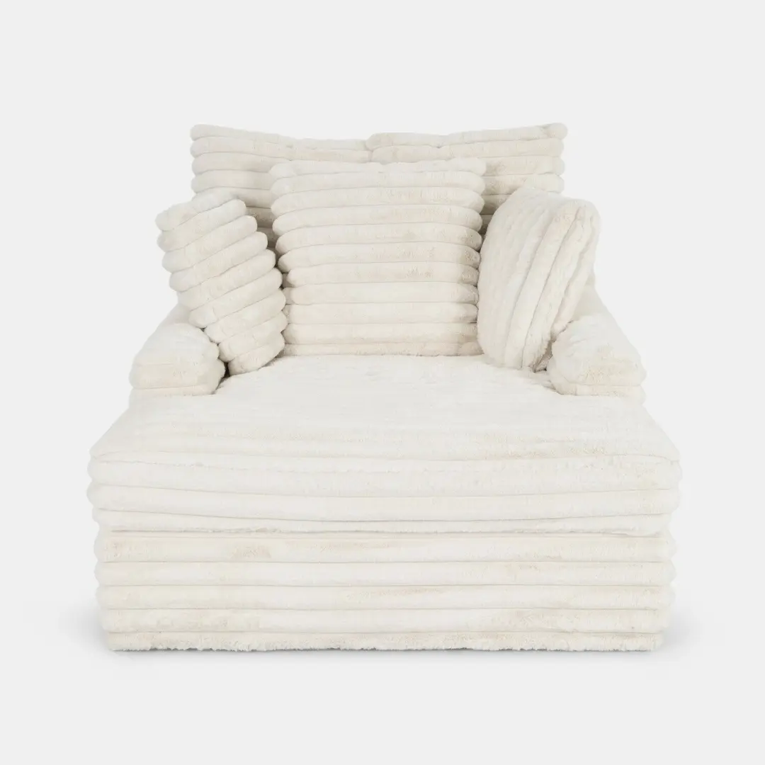 Loberon Woodminster Chaise Longue 1.5 Zit - Crème - afbeelding 2 van 6