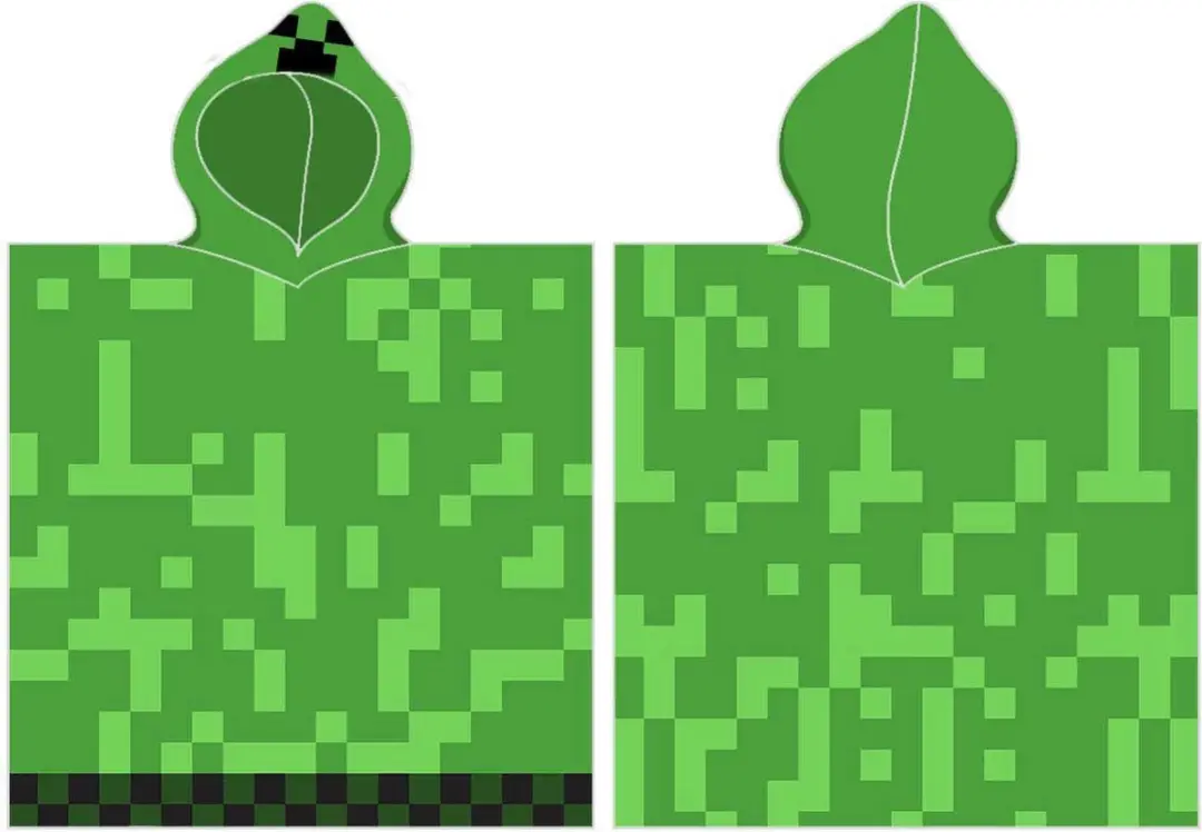Minecraft poncho blocks 55 x 110 cm