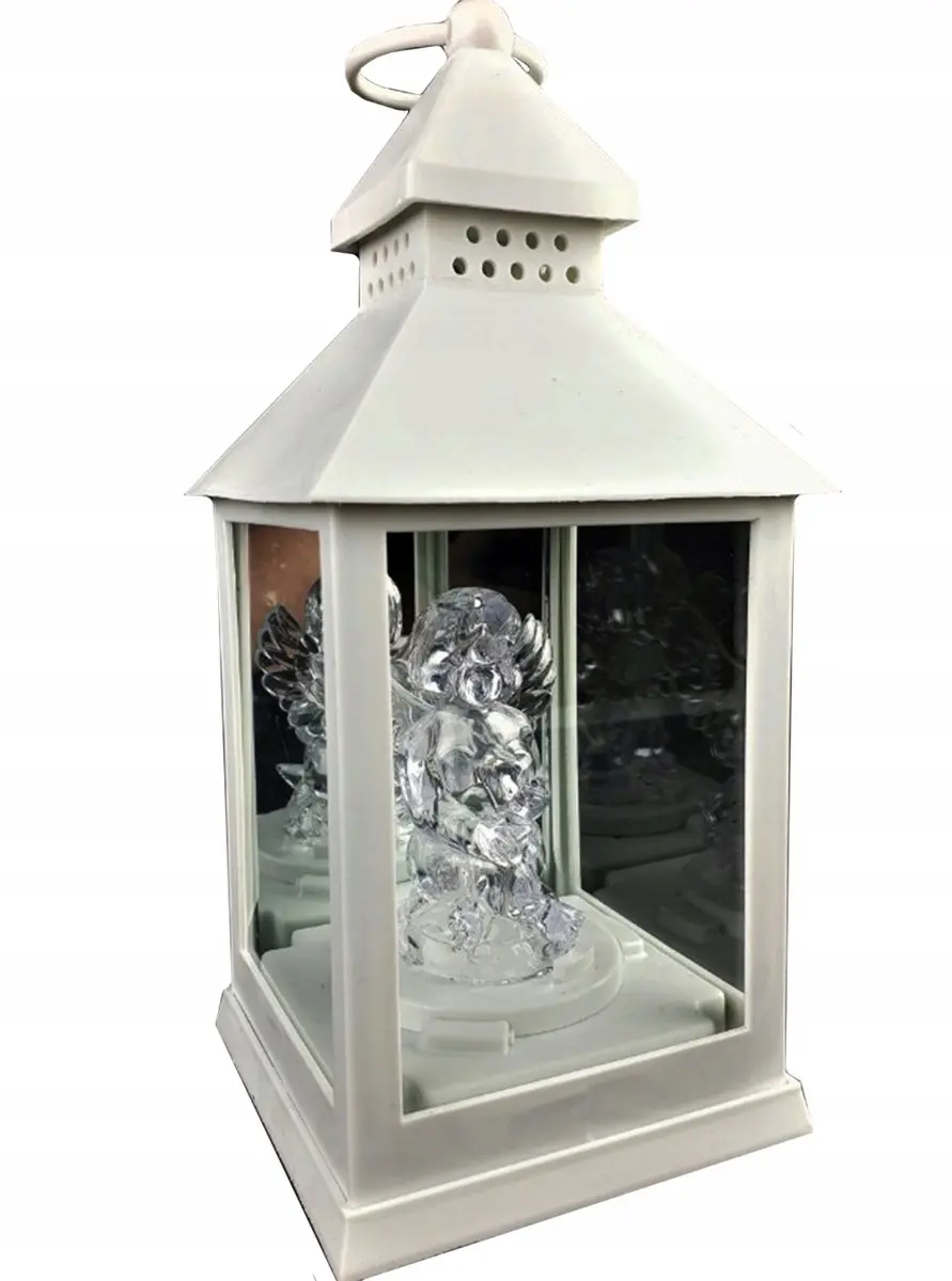 LED Graf Lampion Engel Wit op Batterijen