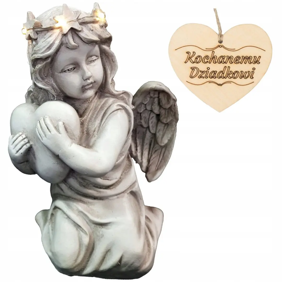 Grote Engel Graflicht met LED Hart