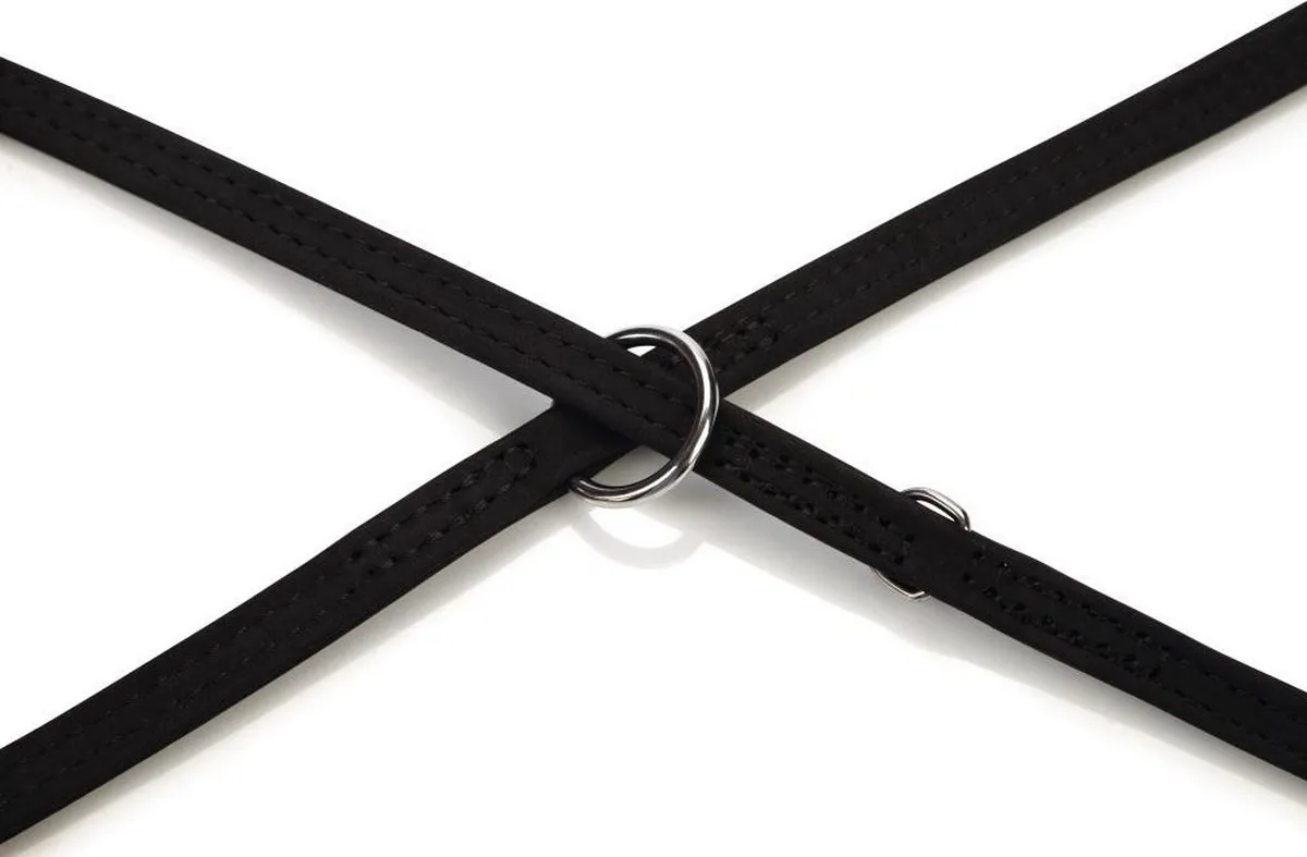 Beeztees Leren Dressuurlijn Buffalo 200cm x 10mm - Zwart