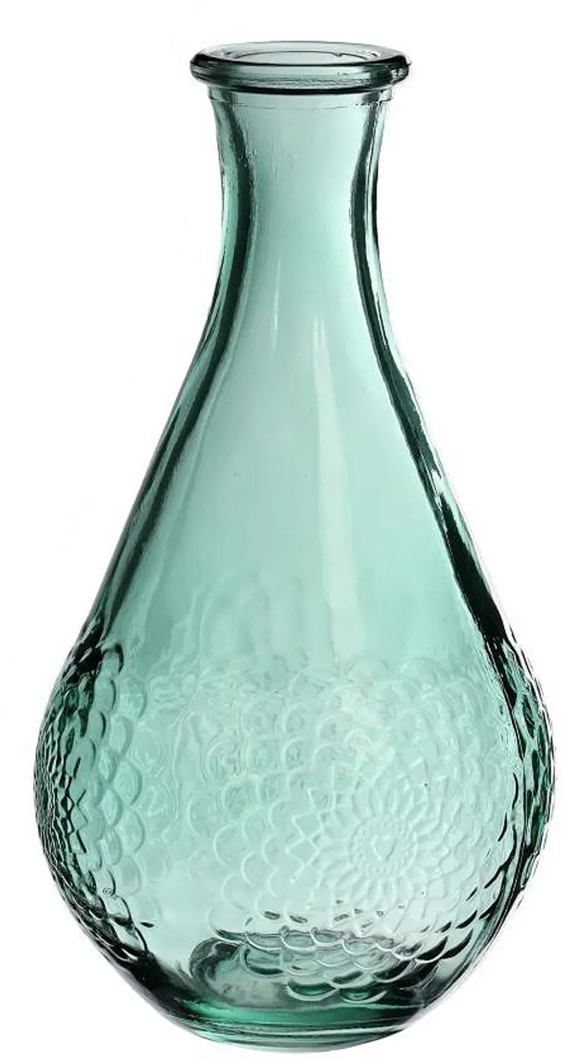 Turkoois Glazen Vaas & Kaarshouder 16x9 cm voor Horeca