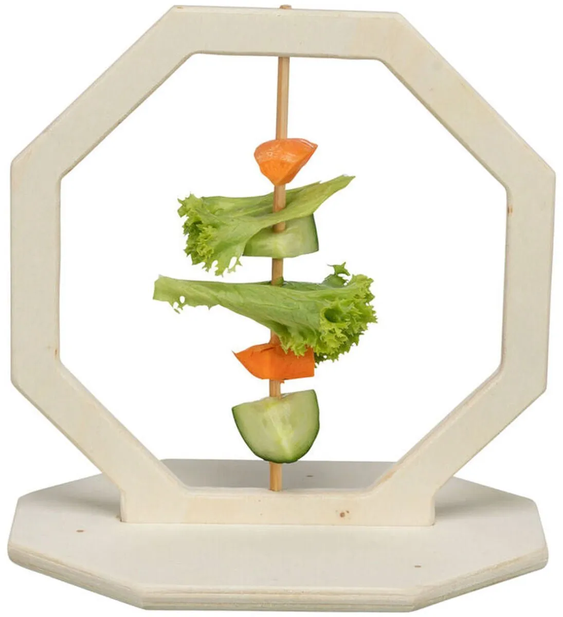 TRIXIE VOERRING ONBEHANDELD HOUT 17X17X12 CM