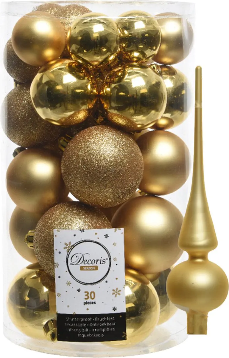 Decoris kerstballen 30x stuks