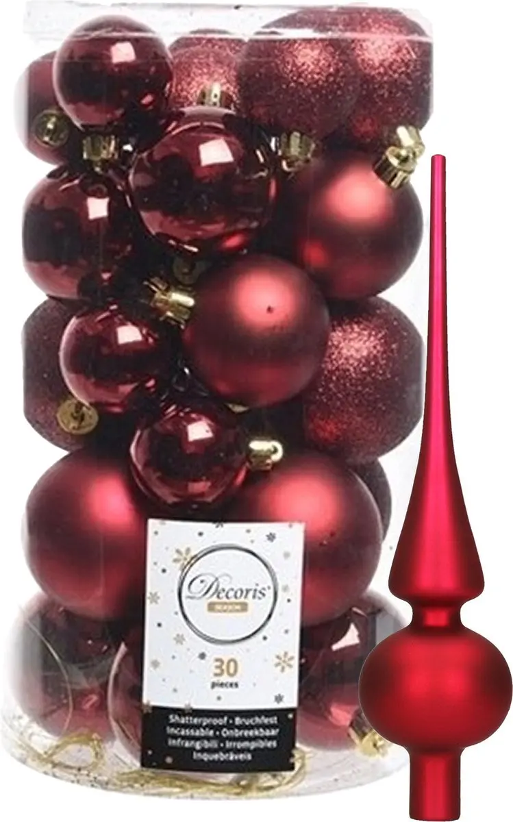 Decoris kerstballen 30x stuks